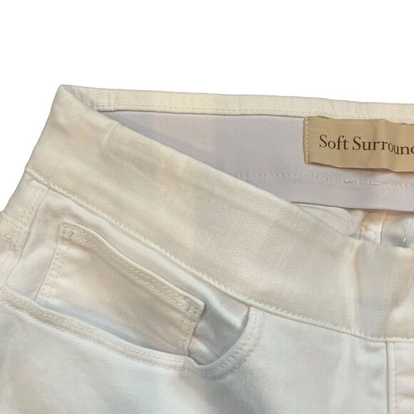 Soft Surroundings Straight Leg Pull On Ultimate Denim Relaxed White Jean Size PS - Picture 8 of 14